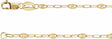 14K Yellow Gold-Filled 2.5 mm Light Paperclip-Style Starburst Mirror 7" Chain
