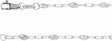 Sterling Silver 2.5 mm Light Paperclip-Style Starburst Mirror 20" Chain
