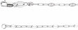 Sterling Silver 2.5 mm Light Paperclip-Style Starburst Mirror 16" Chain