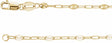 14K Yellow Gold-Filled 2.5 mm Light Paperclip-Style Starburst Mirror 16" Chain