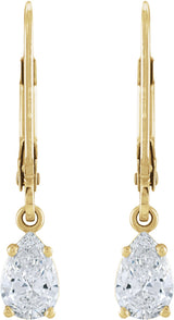 14K Yellow Gold 1 CTW Lab-Grown Diamond Dangle Earrings