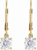14K Yellow Gold 1/2 CTW Natural White Diamond Earrings