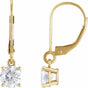 14K Yellow Gold 1 CTW Lab-Grown White Diamond Earrings
