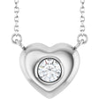 Sterling Silver 1/3 CTW Lab-Grown Diamond Heart 18" Necklace 