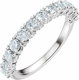 14K White Gold 1 CTW Lab-Grown Diamond Anniversary Band