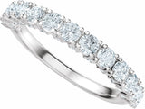 14K White Gold 1 CTW Lab-Grown Diamond Anniversary Band