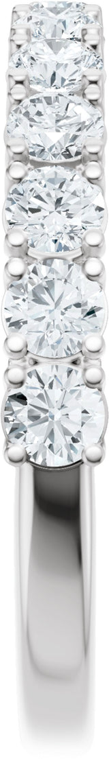 14K White Gold 1 CTW Lab-Grown Diamond Anniversary Band