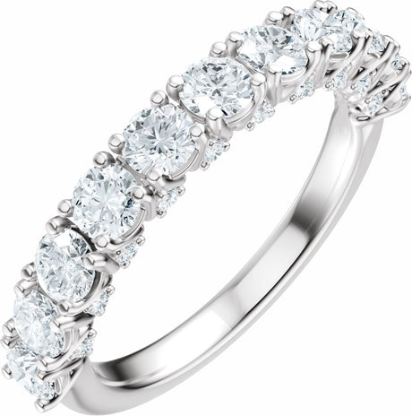 14K White Gold 1 1/5 CTW Lab-Grown Diamond Anniversary Band