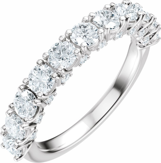 14K White Gold 1 1/5 CTW Lab-Grown Diamond Anniversary Band