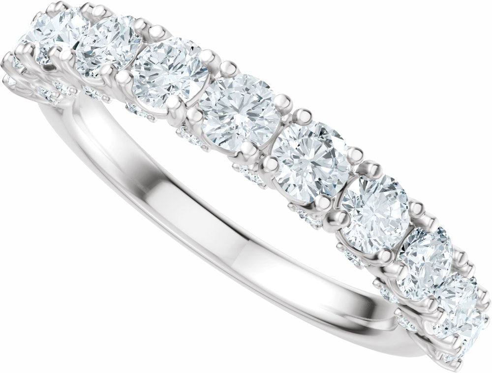 14K White Gold 1 1/5 CTW Lab-Grown Diamond Anniversary Band
