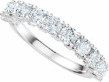 14K White Gold 1 1/5 CTW Lab-Grown Diamond Anniversary Band