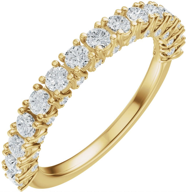 14K Yellow Gold 7/8 CTW Lab-Grown Diamond Anniversary Band
