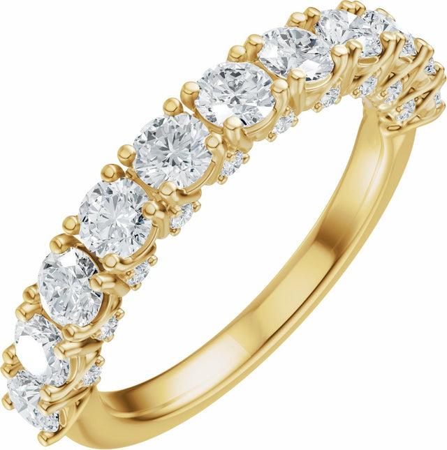 14K Yellow Gold 1 1/5 CTW Lab-Grown Diamond Anniversary Band