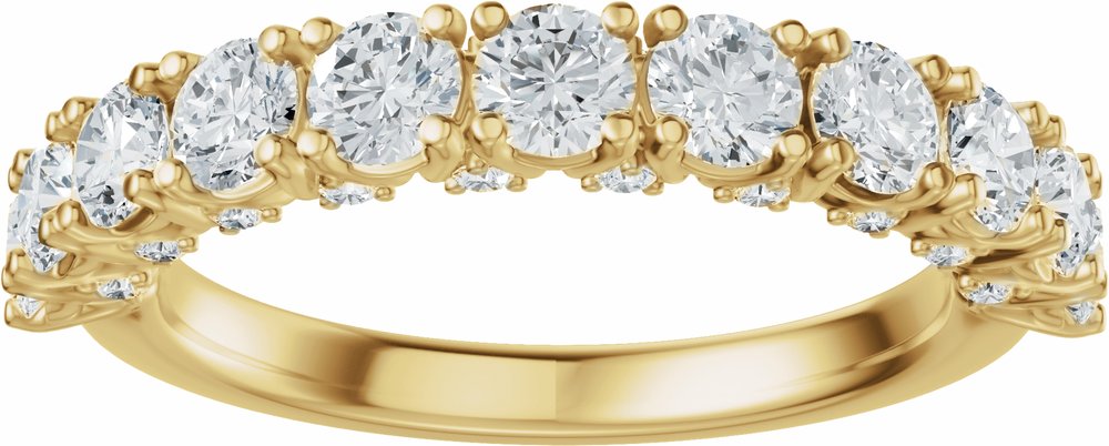 14K Yellow Gold 1 1/5 CTW Lab-Grown Diamond Anniversary Band