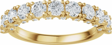 14K Yellow Gold 1 1/5 CTW Lab-Grown Diamond Anniversary Band