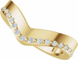 14K Yellow Gold 1/5 CTW Natural Diamond Contour Band