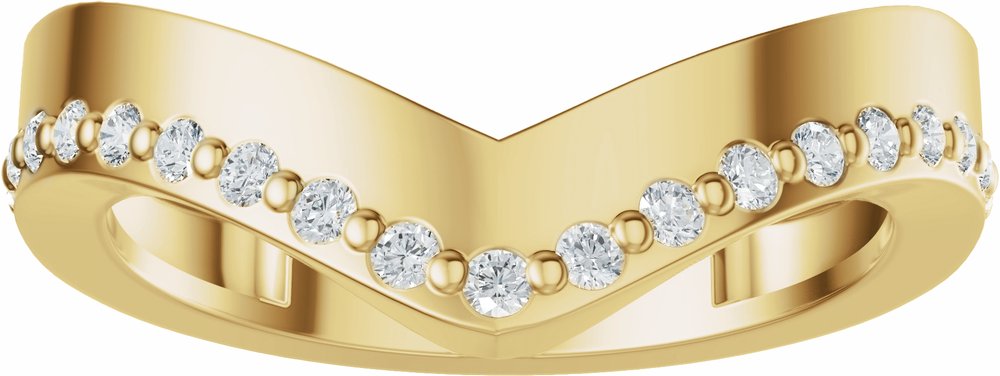 14K Yellow Gold 1/5 CTW Natural Diamond Contour Band