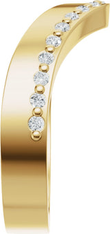 14K Yellow Gold 1/5 CTW Natural Diamond Contour Band