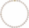 14K Yellow Gold Baroque Cultured White Freshwater Pearl 18" Necklace