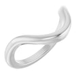 14K White Gold Contour Band