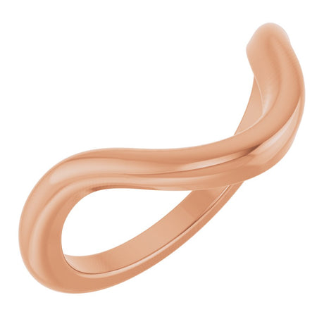 14K Rose Gold Contour Band