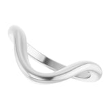 14K White Gold Contour Band