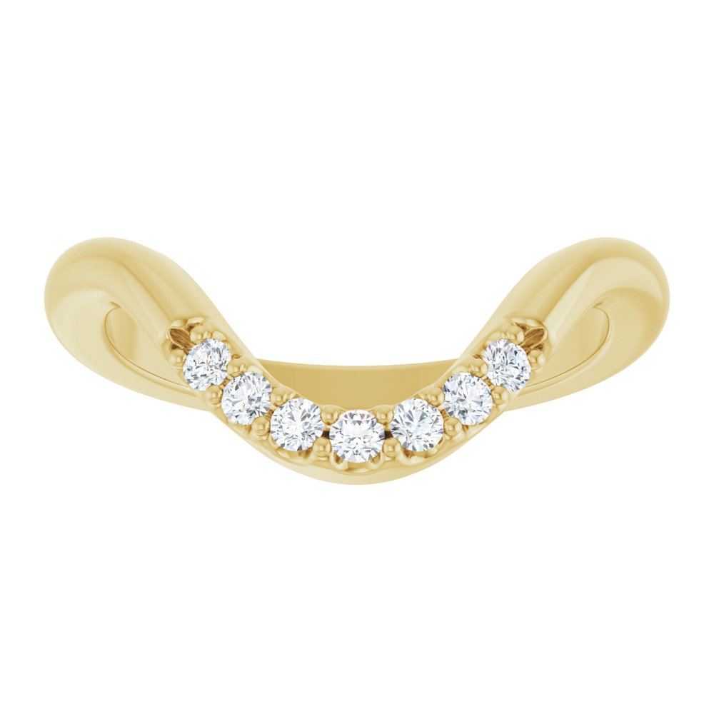 14K Yellow Gold 1/6 CTW Lab-Grown Diamond Contour Band