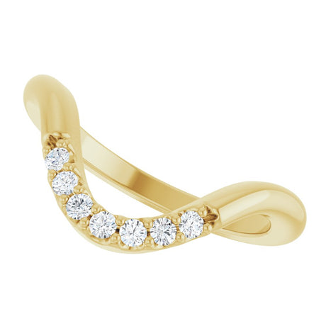 14K Yellow Gold 1/6 CTW Lab-Grown Diamond Contour Band