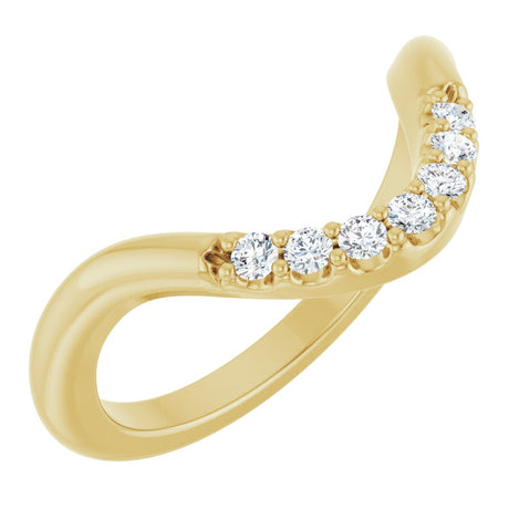 14K Yellow Gold 1/6 CTW Lab-Grown Diamond Contour Band