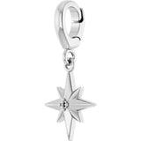 Sterling Silver .005 CT Round Lab-Grown Diamond Charm/Pendant