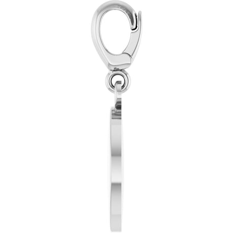 Sterling Silver .01 CTW Lab-Grown Diamond Engravable Heart Charm/Pendant