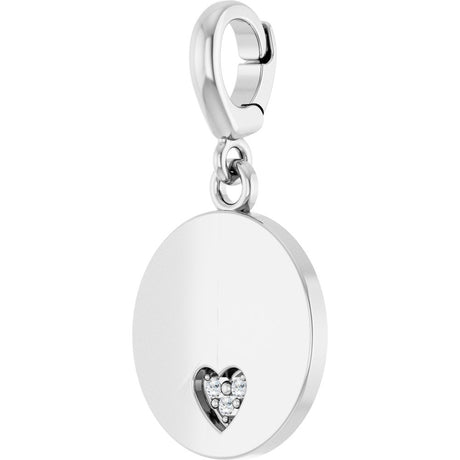 14K White Gold .01 CTW Lab-Grown Diamond Engravable Heart Charm/Pendant