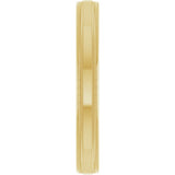 14K Yellow Gold 3 mm Milgrain Beveled-Edge Comfort-Fit Half Round Band Size 8