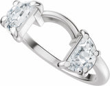 14K White Gold 1 CTW Lab-Grown Diamond Wrap-Style Ring Enhancer