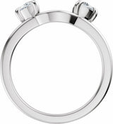14K White Gold 1 CTW Lab-Grown Diamond Wrap-Style Ring Enhancer