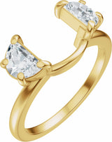 14K Yellow Gold 1 CTW Lab-Grown Diamond Wrap-Style Ring Enhancer