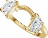 14K Yellow Gold 1 CTW Lab-Grown Diamond Wrap-Style Ring Enhancer