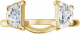 14K Yellow Gold 1 CTW Lab-Grown Diamond Wrap-Style Ring Enhancer