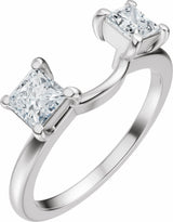 14K White Gold 3/4 CTW Lab-Grown Diamond Wrap-Style Ring Enhancer