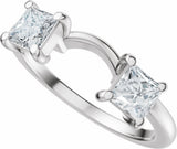 14K White Gold 3/4 CTW Lab-Grown Diamond Wrap-Style Ring Enhancer