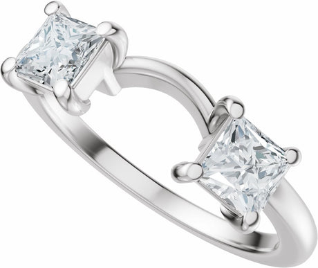 14K White Gold 3/4 CTW Lab-Grown Diamond Wrap-Style Ring Enhancer