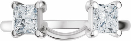 14K White Gold 3/4 CTW Lab-Grown Diamond Wrap-Style Ring Enhancer