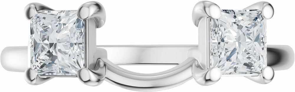 14K White Gold 3/4 CTW Lab-Grown Diamond Wrap-Style Ring Enhancer