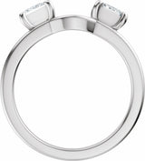 14K White Gold 3/4 CTW Lab-Grown Diamond Wrap-Style Ring Enhancer