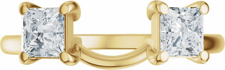 14K Yellow Gold 3/4 CTW Lab-Grown Diamond Wrap-Style Ring Enhancer