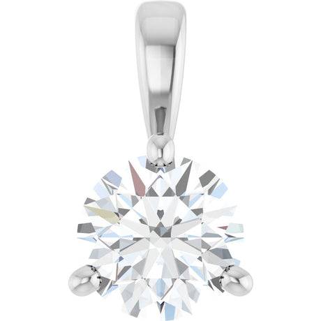 14K White Gold 1/2 CTW Natural Diamond Pendant