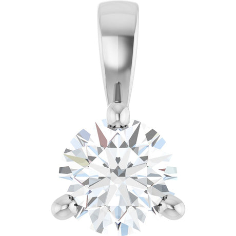 Sterling Silver 1/4 CT Lab-Grown Diamond Pendant 