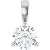 Sterling Silver 1/4 CT Lab-Grown Diamond Pendant 