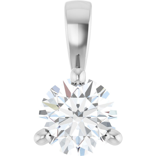 Sterling Silver 1/4 CT Lab-Grown Diamond Pendant 