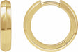 14K Yellow Gold Knife-Edge Hinge 14.5 mm Hoop Earring